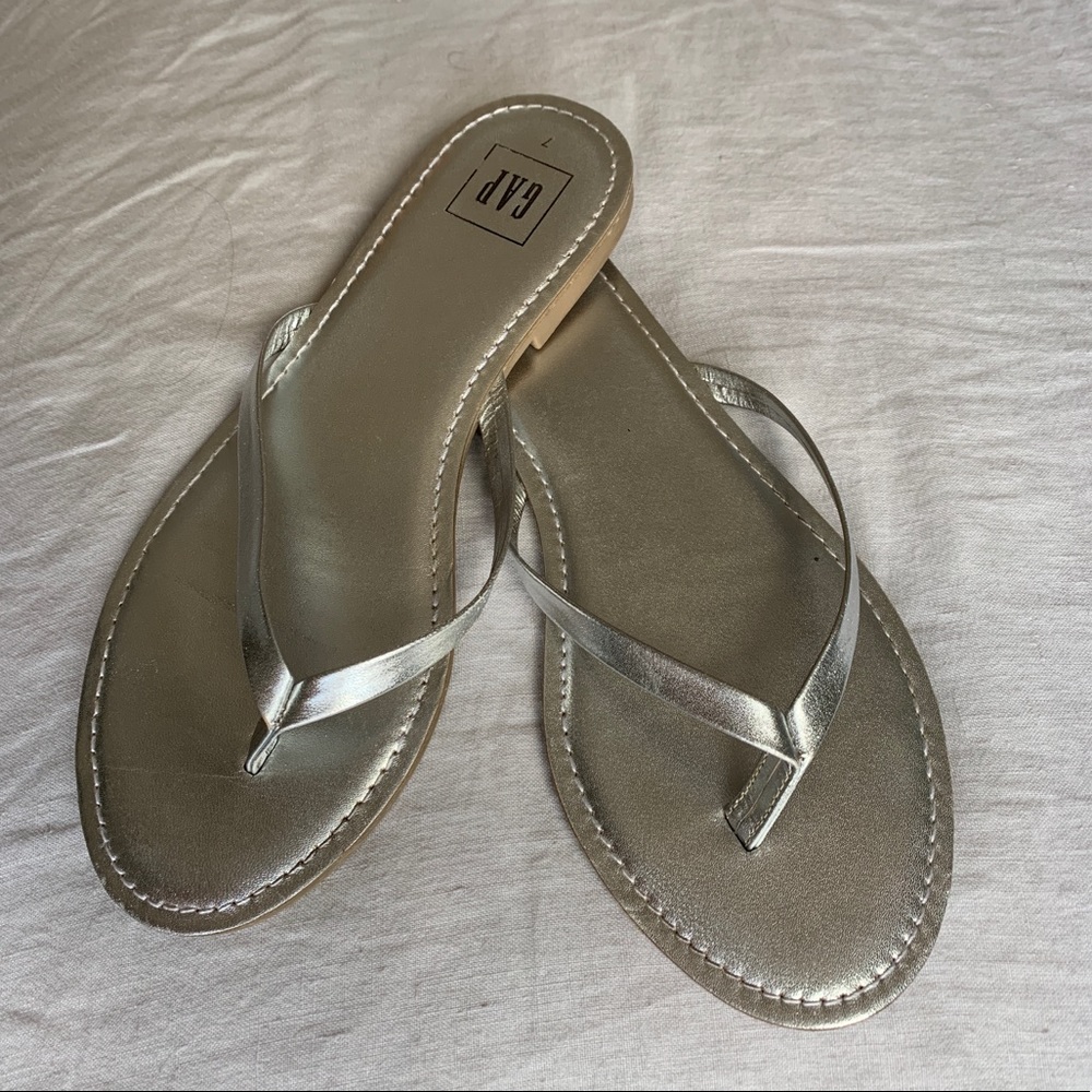 Silver leather sandles
